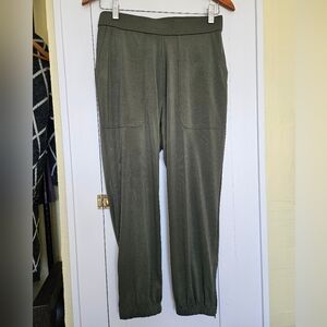 Lisa Rinna Collection Olive Green Active Trousers Pants